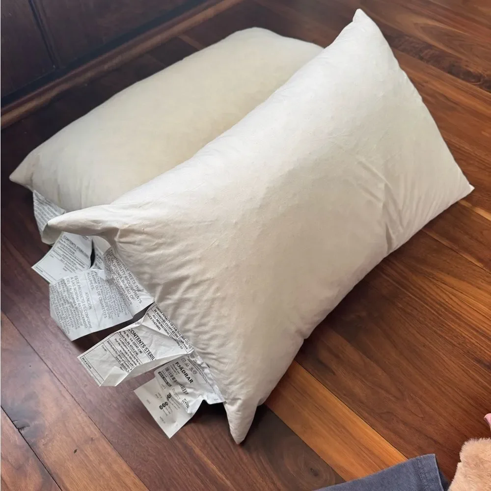 IKEA Luktaster Feather Filled Cotton Velvet Pillows
